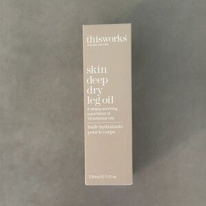 NEW this works skin deep dry leg oil